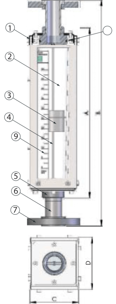 Rotámetro-Modelo-RIQM-materiales